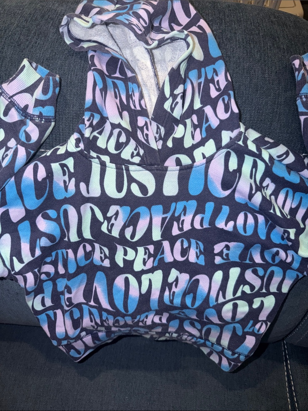 Justice Cropped Hoodie